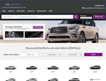 Tablet Screenshot of discountinfinitiparts.com